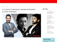 National Award for Best Actors from 2012 to 2021