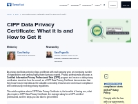 CIPP Data Privacy Certificate: What it is and How to Get it - TermsFee