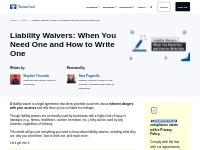 Liability Waivers: When You Need One and How to Write One - TermsFeed