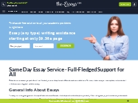Same Day Essay Service for All Students