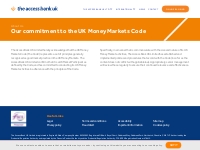 Our commitment to the UK Money Markets Code - The Access Bank UK