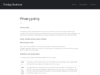 Privacy policy - The App Business