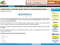 Zerodha Review 2024 | Brokerage Charges, Trading   Demat A/C