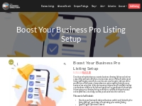 Boost Your Business Pro Listing Setup - The Business Directory