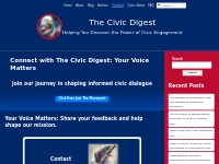 Contact - The Civic Digest - America Politics Today