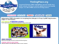 THEDOGPLACE: WORLD'S FIRST DOG-SITE LAUNCHED 1998