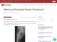 What are Proximal Femur Fractures?