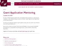     Grant Application Mentoring | The Plastic Surgery Foundation