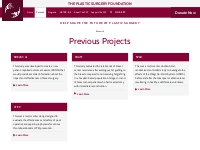     Previous Projects | The Plastic Surgery Foundation