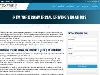New York Commercial Driving Violations | Ticket Help
