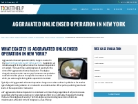 NY Aggravated Unlicensed Operation | Traffic Law § 511