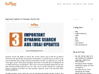 Latest Updates for Dynamic Search Ads | Toffee Pvt Ltd