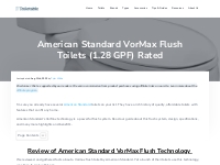 American Standard VorMax Flush Toilet Review - Toiletable