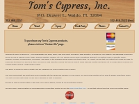Home of Tom's Cypress, Inc. Waldo, FL
