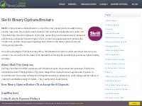 Skrill Binary Options Brokers - Top 10 Binary Options - Top10BinaryOpt