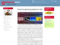 Electrical Engineering Assignment Help | Top Engineering Solutions