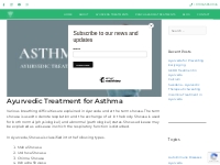 Ayurvedic Treatment For Asthma - Total Ayurveda - Ayurvedic Clinic - A