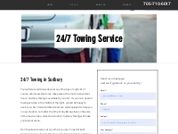 24/7 Towing Service | Sudbury Towing