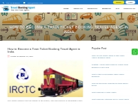  How to Become a Train Ticket Booking Travel Agent in India