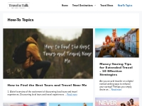 How-To Topics - Travel N Talk
