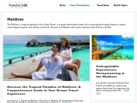 Maldives - Travel N Talk