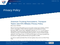 Privacy Policy | American Trucking Associations