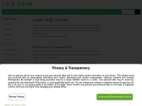 TSQL Tutorial - Learn Transact SQL language