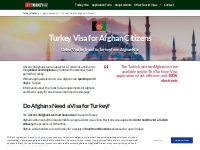 Turkey Visa for Afghan Citizens | TurkeyVisaEasy