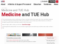 Medicine and TUE Hub | UK Anti-Doping