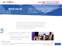 What we do - UK Youth