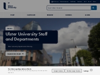 Ulster University Staff and Departments - Ulster University