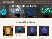 3D Illusion LED Lamps - 20% off + Worldwide shipping