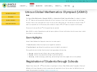 International Unicus Global Mathematics Olympiad Exam Registration Ope