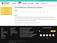Unicus Mathematics Olympiad - UMO Syllabus for Class 6