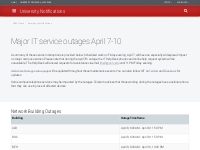 IT Service Outages | University Notifications | University of Nevada, 