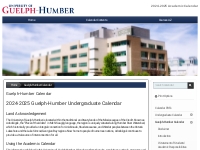 Guelph-Humber Calendar   University of Guelph-Humber
