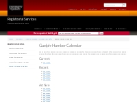 Guelph-Humber Calendar | Registrarial Services