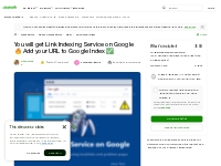 Link Indexing Service on Google 🔥 Add your URL to Google Index ✅ | Upw