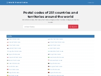 World Postal codes database free, list of zip codes and all administra