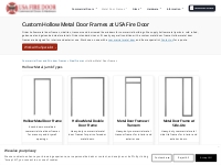 Custom Hollow Metal Door Frames | USA Fire Door