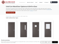 Solid Core Wood Doors   Custom Solutions | USA Fire Door