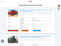 Top-Quality Used Dump Trucks for Sale