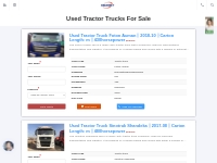 Wide Range of Used Tractor Trucks Available for Purchase