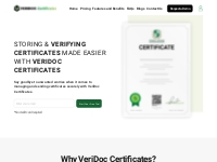 Storing   Verifying Certificates Made Easiar With VeriDoc Certificates