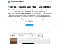 YouTube downloader for Mac | VideoDuke