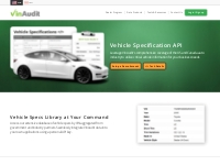 Vehicle Specification by VIN | Automotive Data