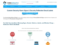 Custom Security Reflective Decals | Visigraph Custom Security Alarm S