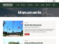 Monuments  - Marion Convention and Visitors Bureau