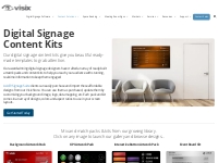 Digital Signage Content Kits | Ready-Made Content Packs | Visix