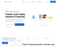 VisualCV: Online CV Builder   Professional Resume Maker